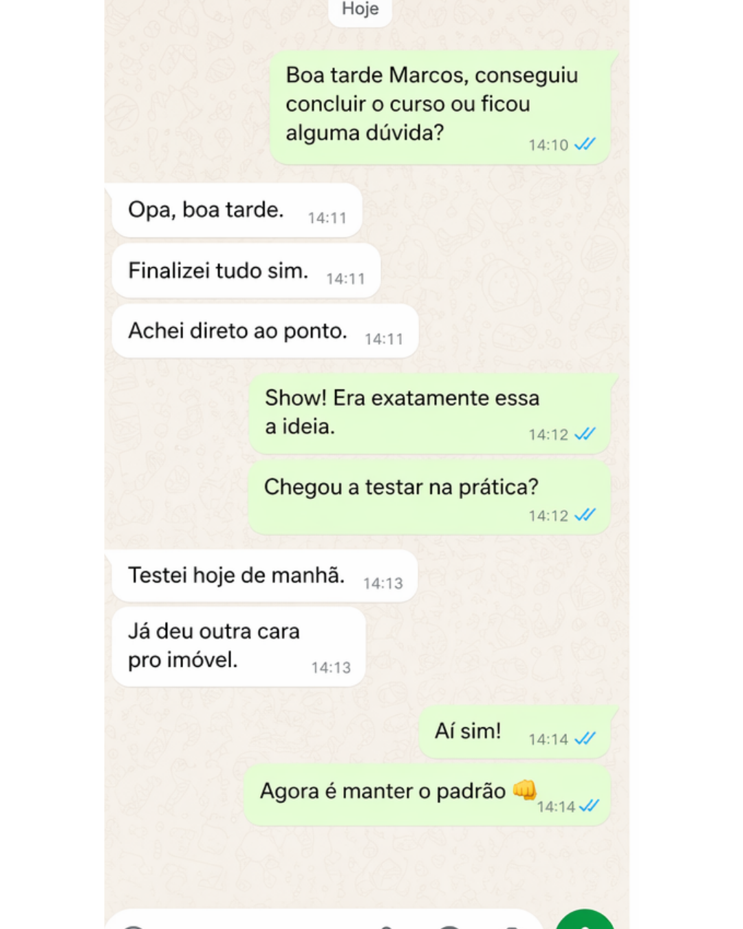 Depoimento de aluno do curso Foto ID 6