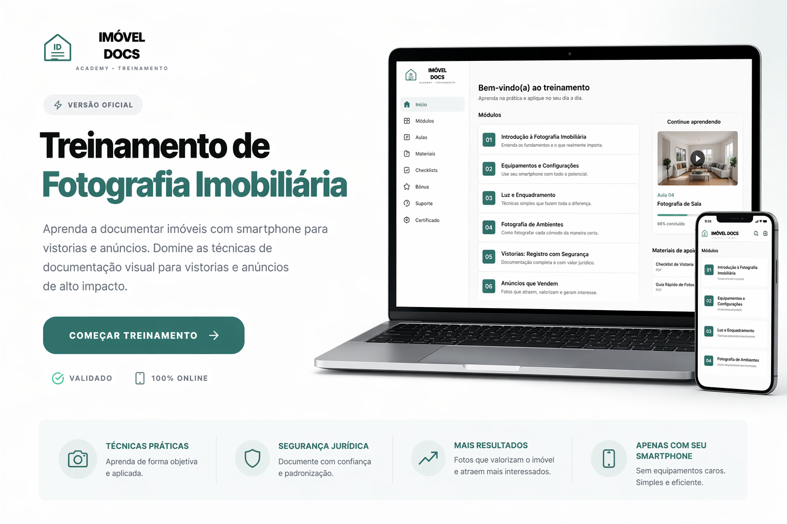 Treinamento de fotografia imobiliária